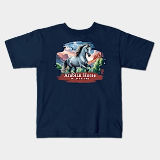 Arabian Horse - WILD NATURE - HORSE -5 Kids T-Shirt